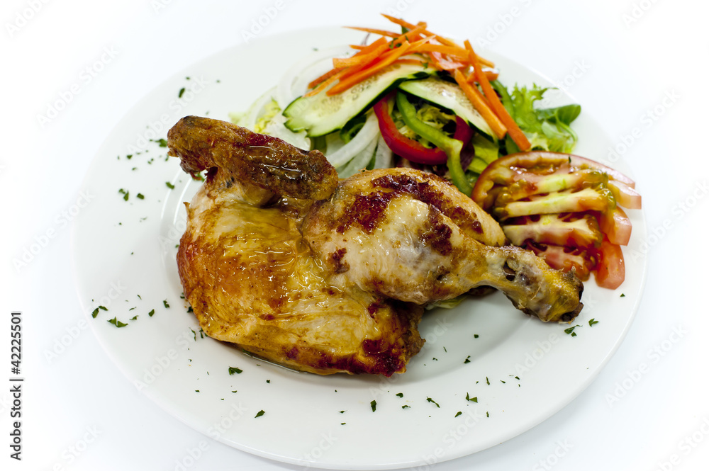pollo asado con ensalada pollo asado con ensalada