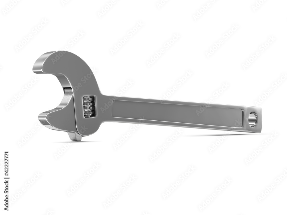 Adjustable Wrench isolated on white background 