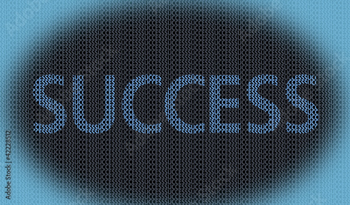 success concept related words on success background