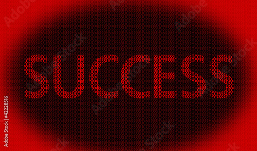 success concept related words on success background