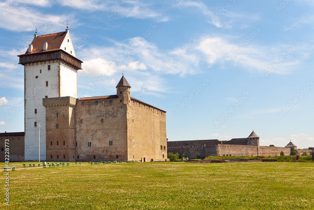 Estonia. Narva. Ancient fortress on border with Russia