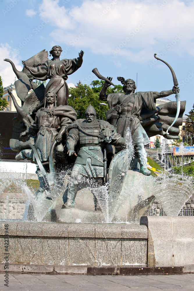 Monument of City-founders in Kiev. Ukraine