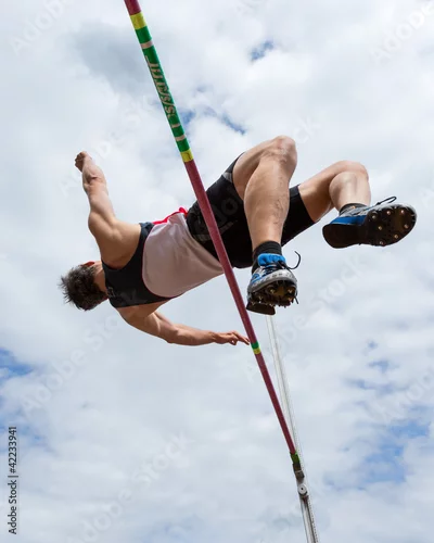 Fototapeta skoczek wzwyż
