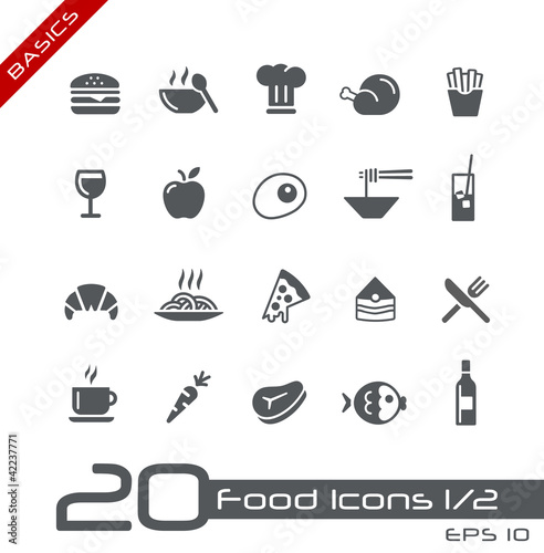 Food Icons - Set 1 of 2 // Basics