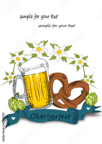 Oktoberfest, Bier und Brezel