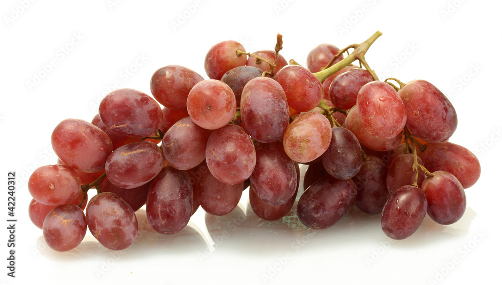 Obraz premium ripe sweet grapes isolated on white