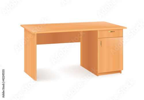 office desk isolated on white background