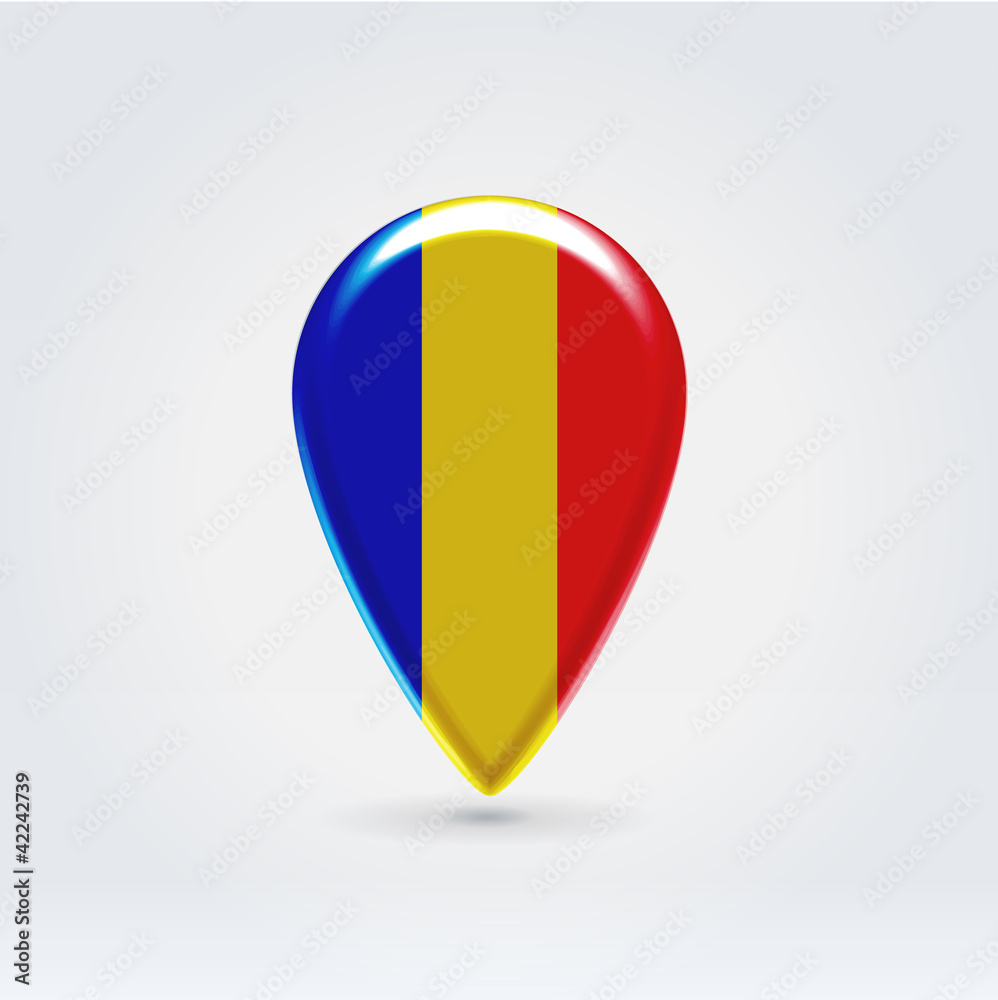 Fototapeta premium Geo location national point label