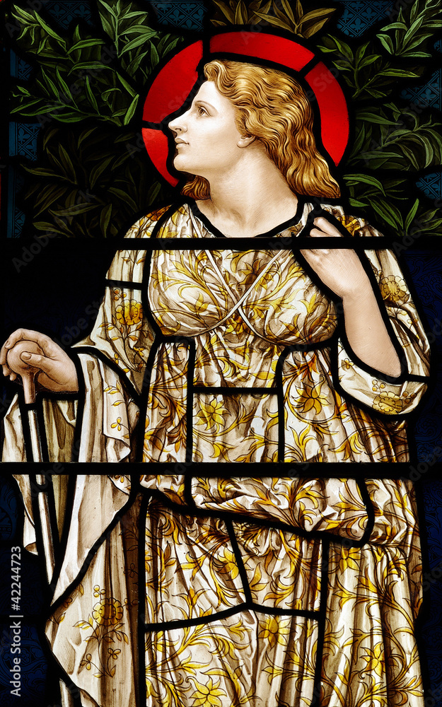 Hope as a stained glass lady