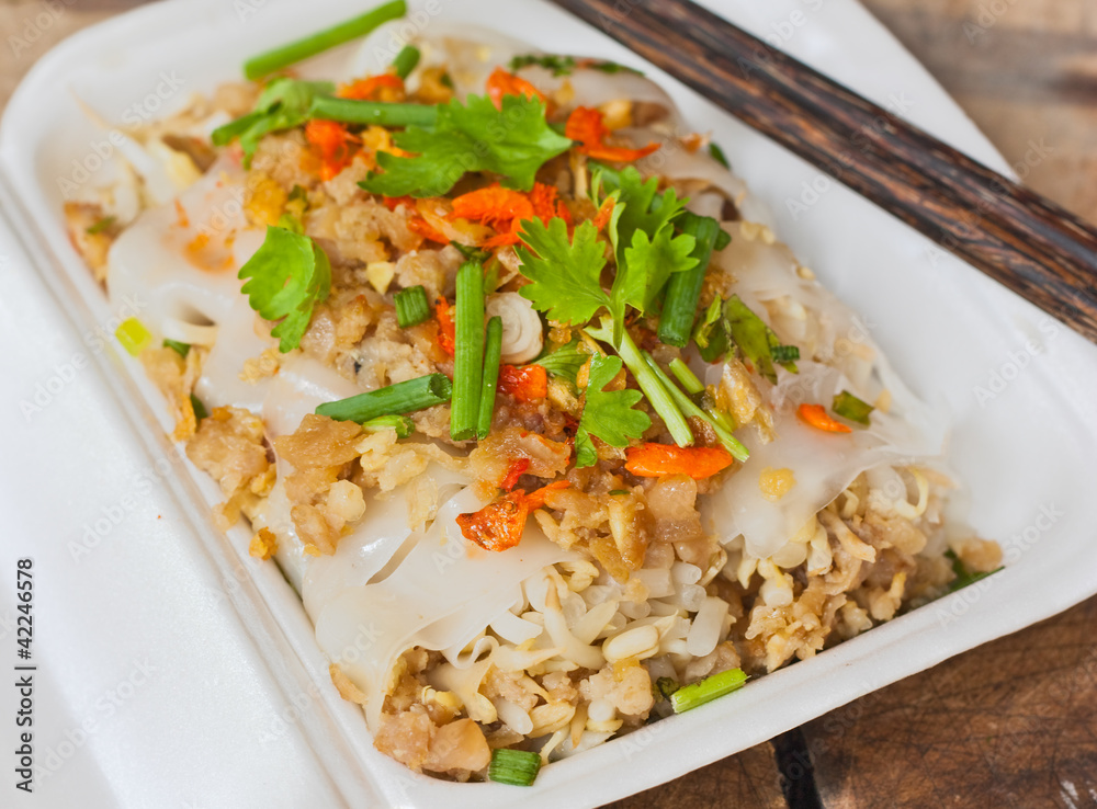 Chinese style roll noodle, packed for ready to take out Chinese style roll noodle, packed for ready to take out