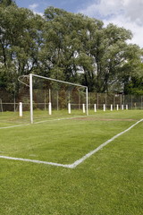 Papier peint photo Football But sur terrain de sport  © thombach