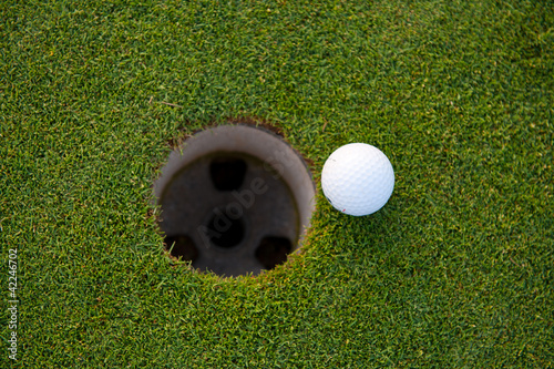 Golf hole aerial view