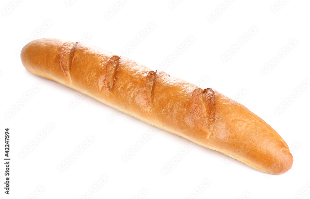 Aromatic baguette isolated on white Aromatic baguette isolated on white