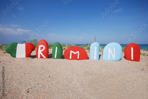 Rimini, souvenir on colourful stones photo