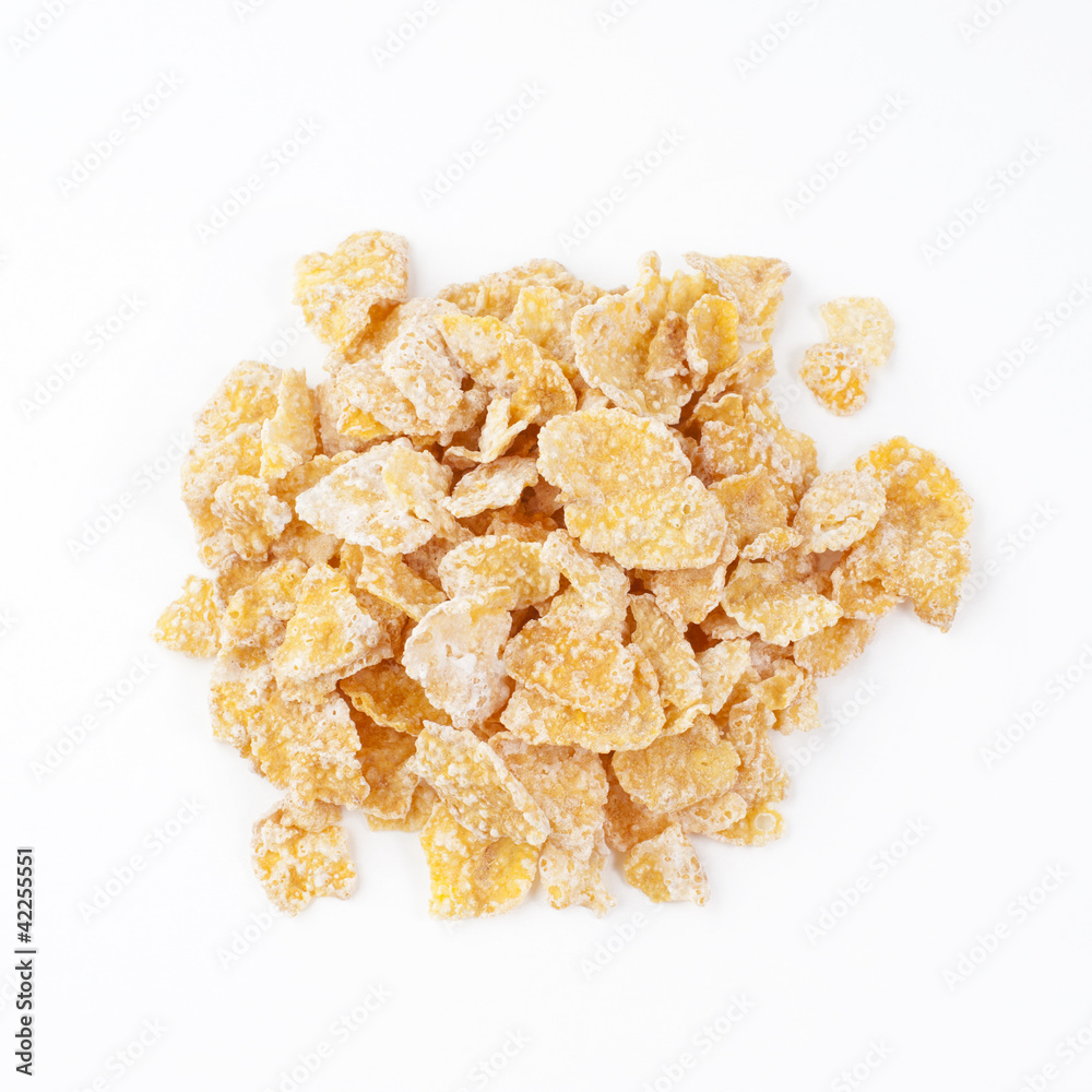 Corn Flakes on white background Corn Flakes on white background