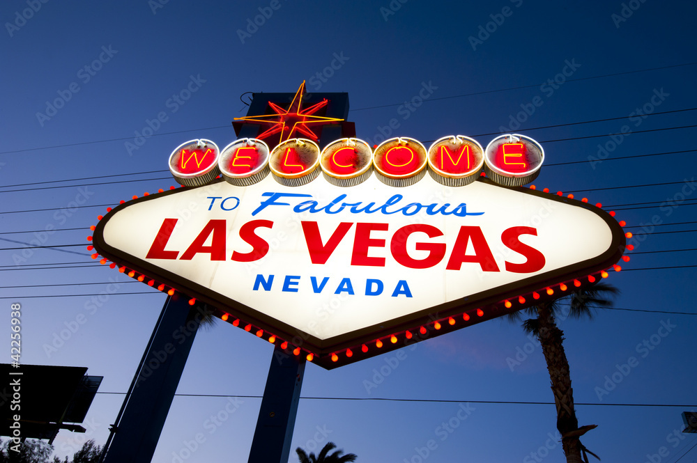 welcome to Fabulous Las Vegas Sign at night welcome to Fabulous Las Vegas Sign at night