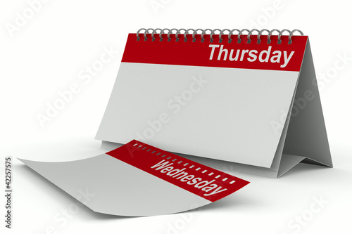 Calendar for thursday on wh...