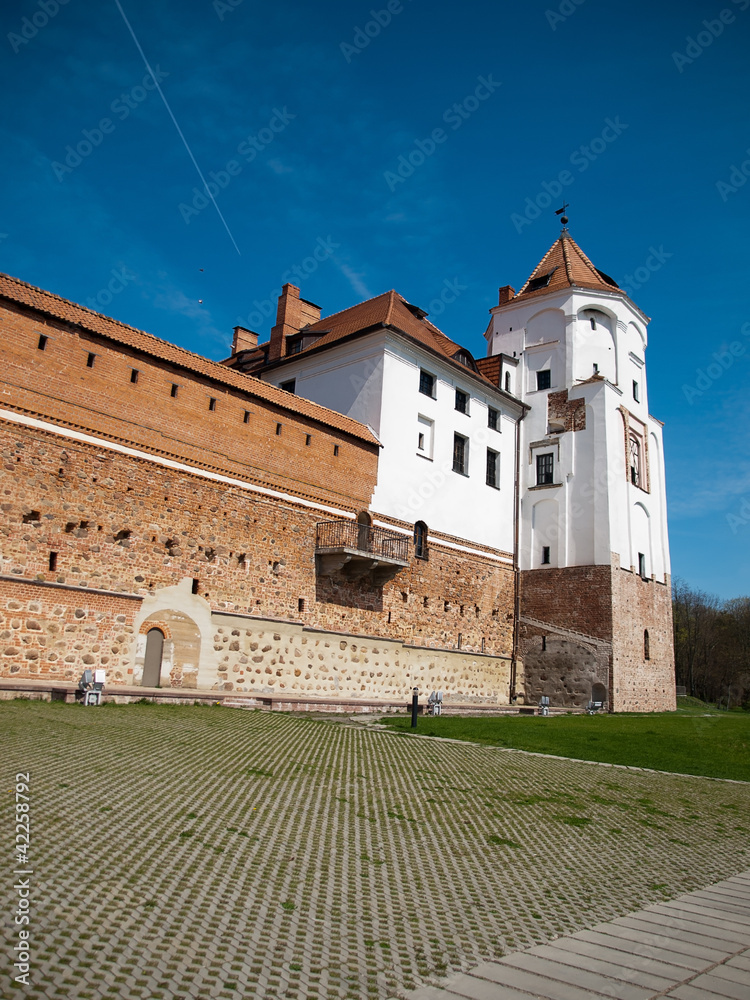View of Mirsky Castle Complex in Belarus View of Mirsky Castle Complex in Belarus