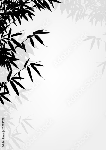 Bamboo tree silhouette background