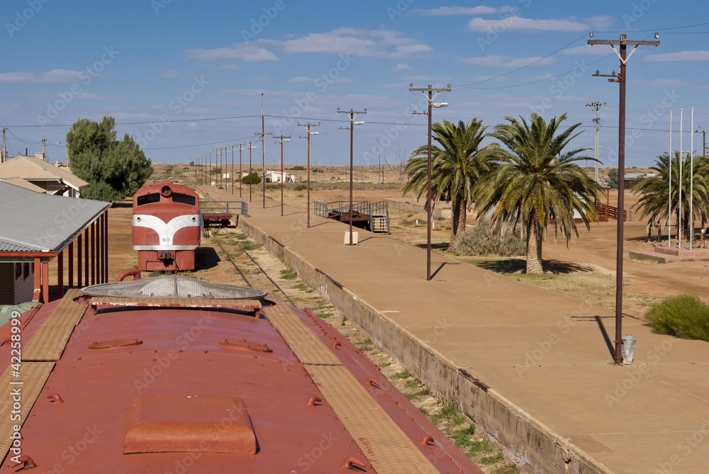 Abandoned train in Marree, South Australia