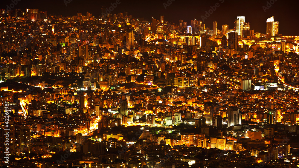 Obraz premium Tło miasta w nocy