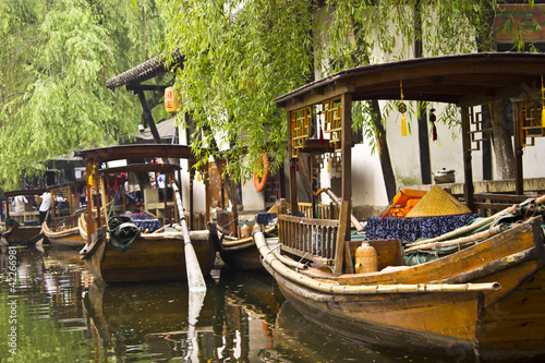 Gondolas in Zhouzhuang China