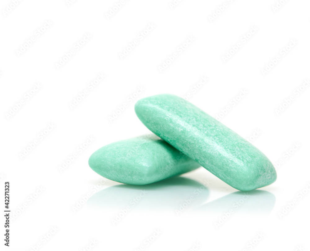 chewing gum isolated on a white background chewing gum isolated on a white background