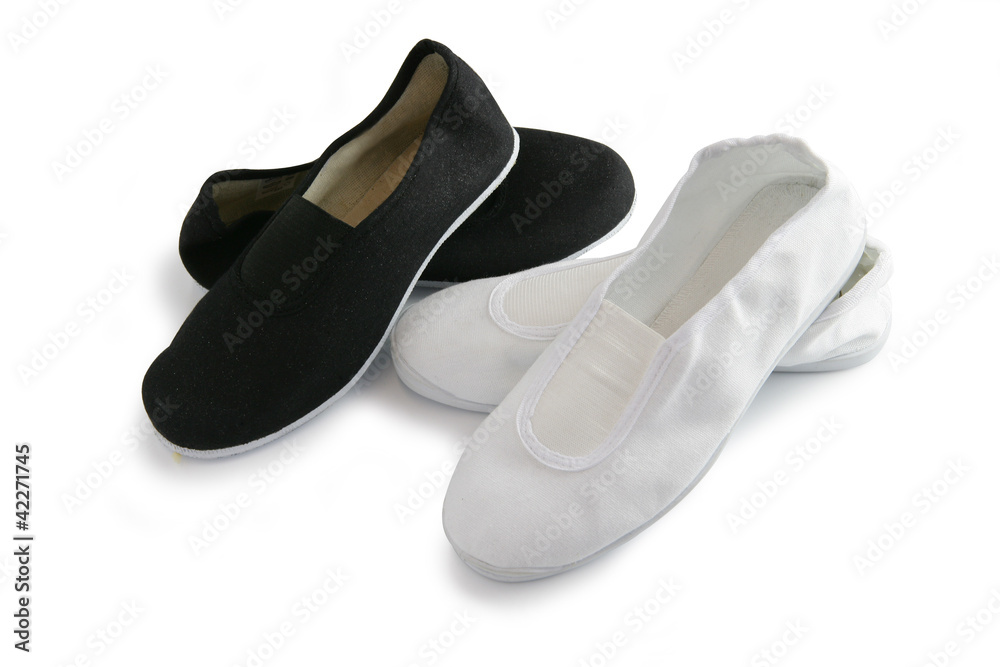 Black and white plimsoles Black and white plimsoles