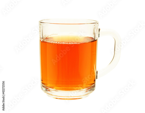 Cap of tea isolated on white