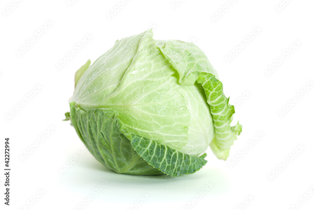 Green fresh cabbage, isolated Green fresh cabbage, isolated