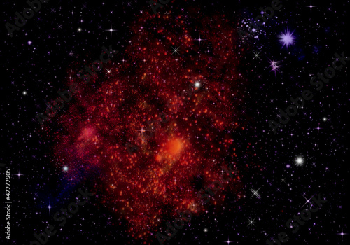 Galaxia nebulosa roja