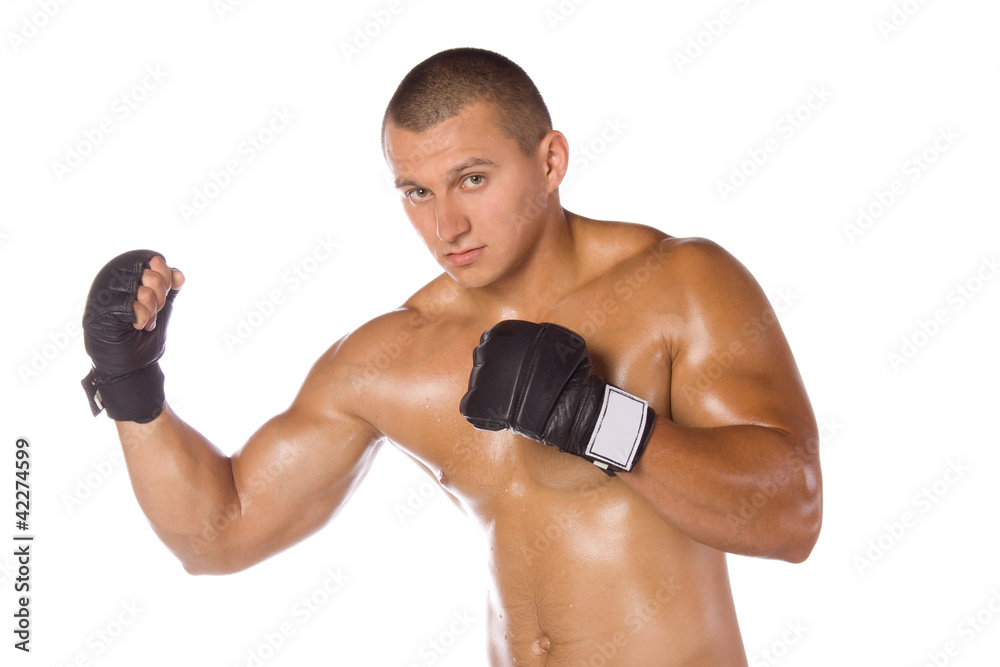 Male boxer, a fighter. Sports.