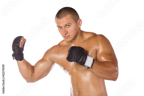 Male boxer, a fighter. Sports.
