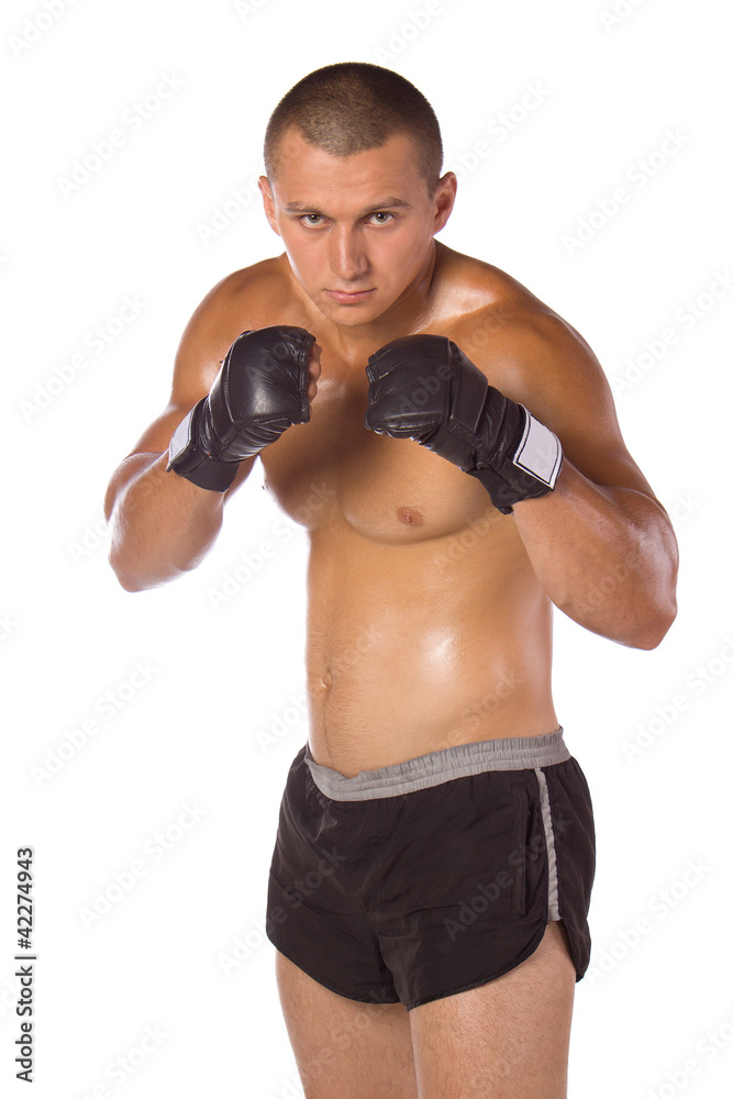 Male boxer, a fighter. Sports.