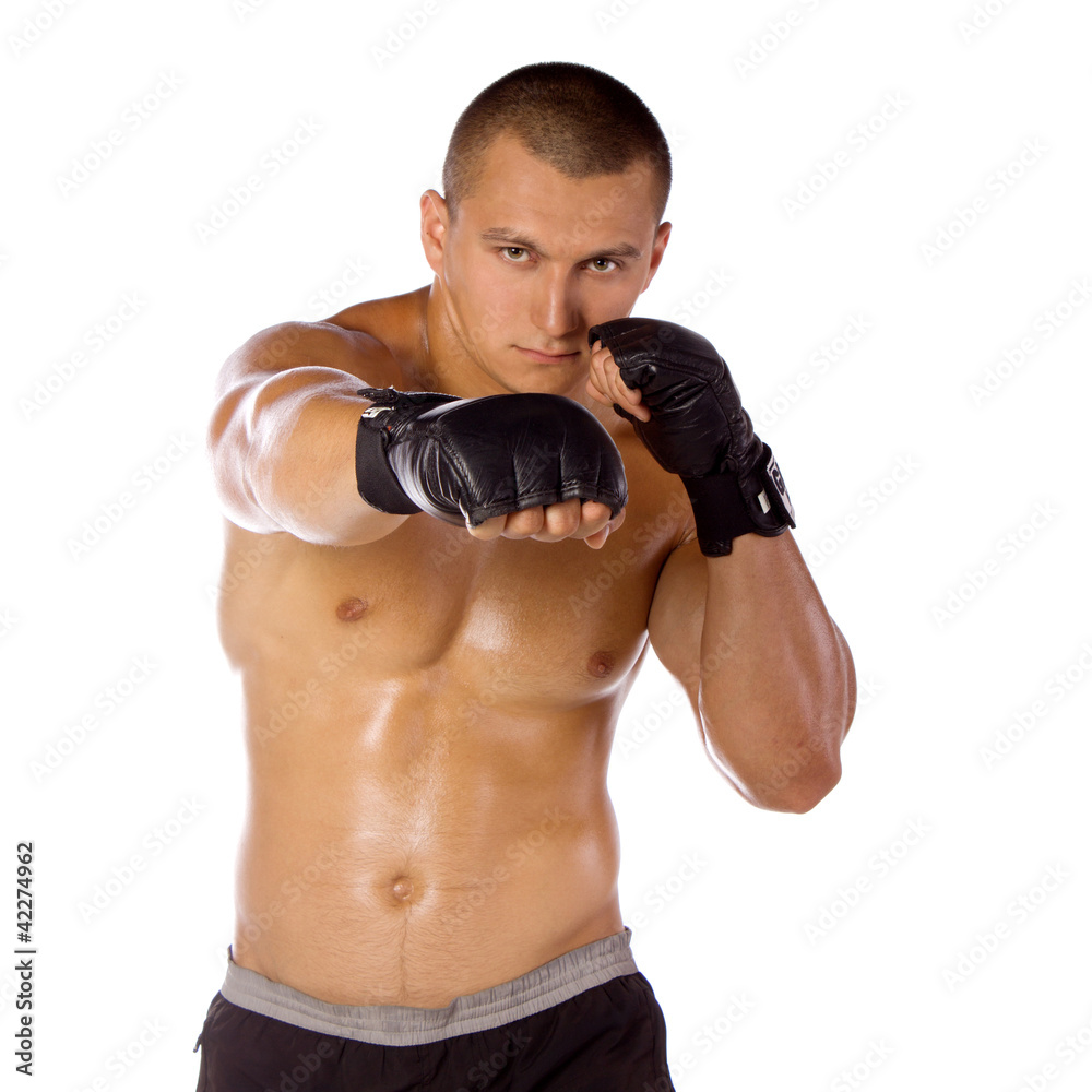 Male boxer, a fighter. Sports.