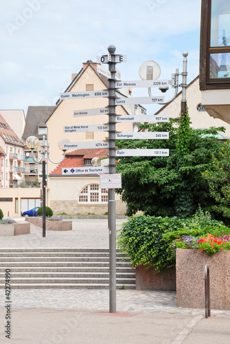 road sign in Colmar town