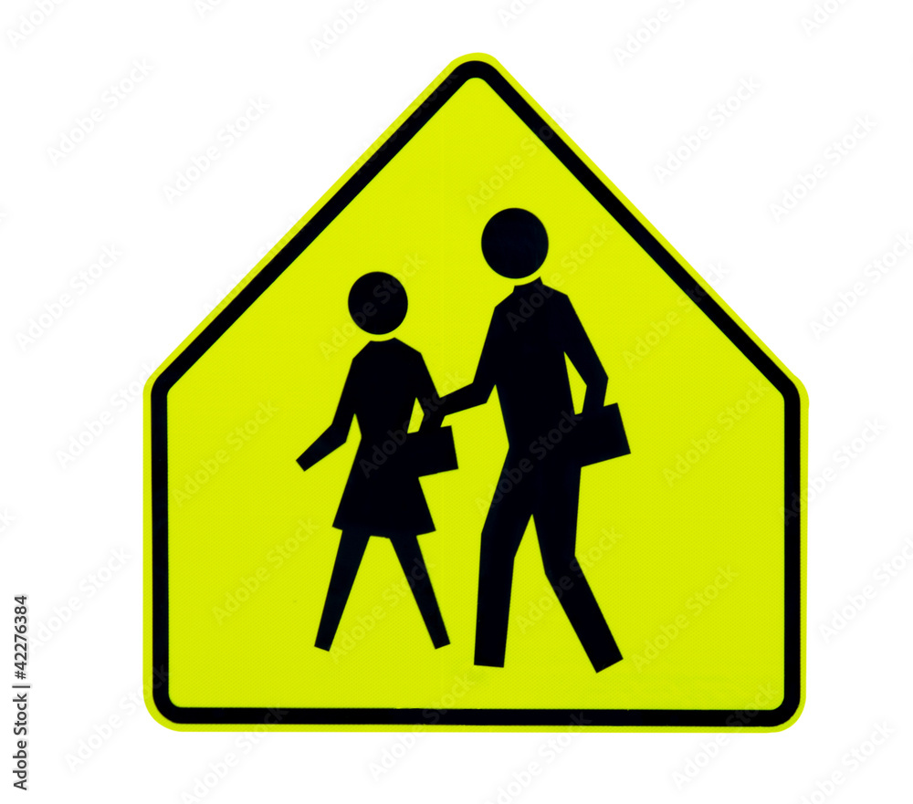 Pedestrian crossing traffic sign Pedestrian crossing traffic sign