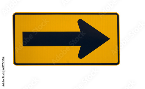 Free Download Right arrow traffic warning sign - GFXLoad