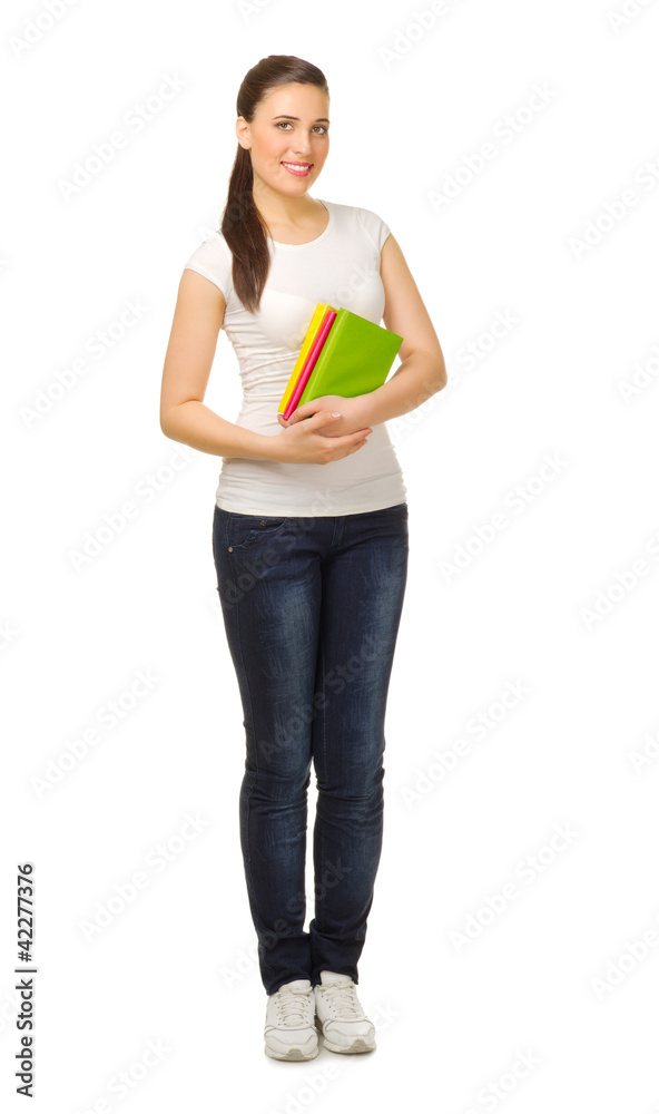 Young girl with books Young girl with books