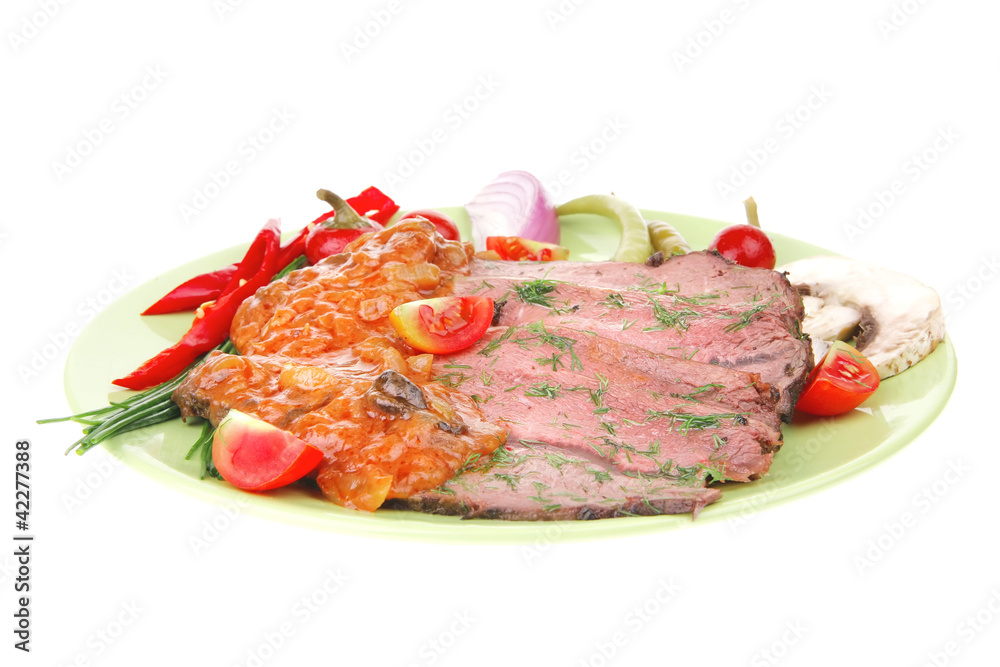 corned beef on plate with vegetables corned beef on plate with vegetables