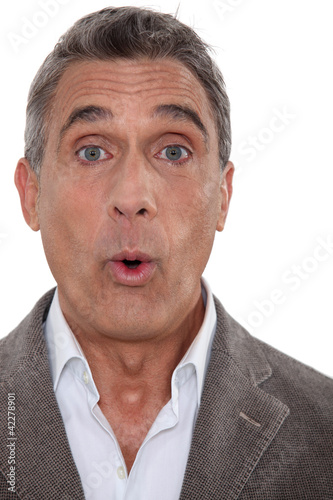 Obraz na plátne Portrait of a surprised man