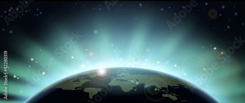 World globe eclipse background