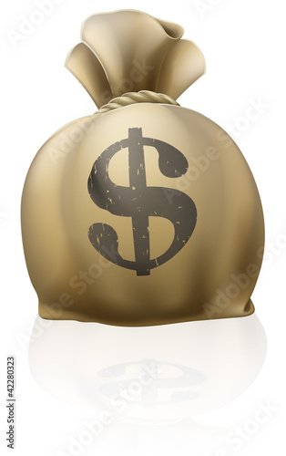 Dollar money sack