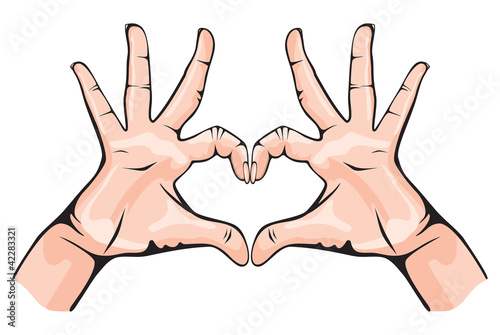 hands showing heart