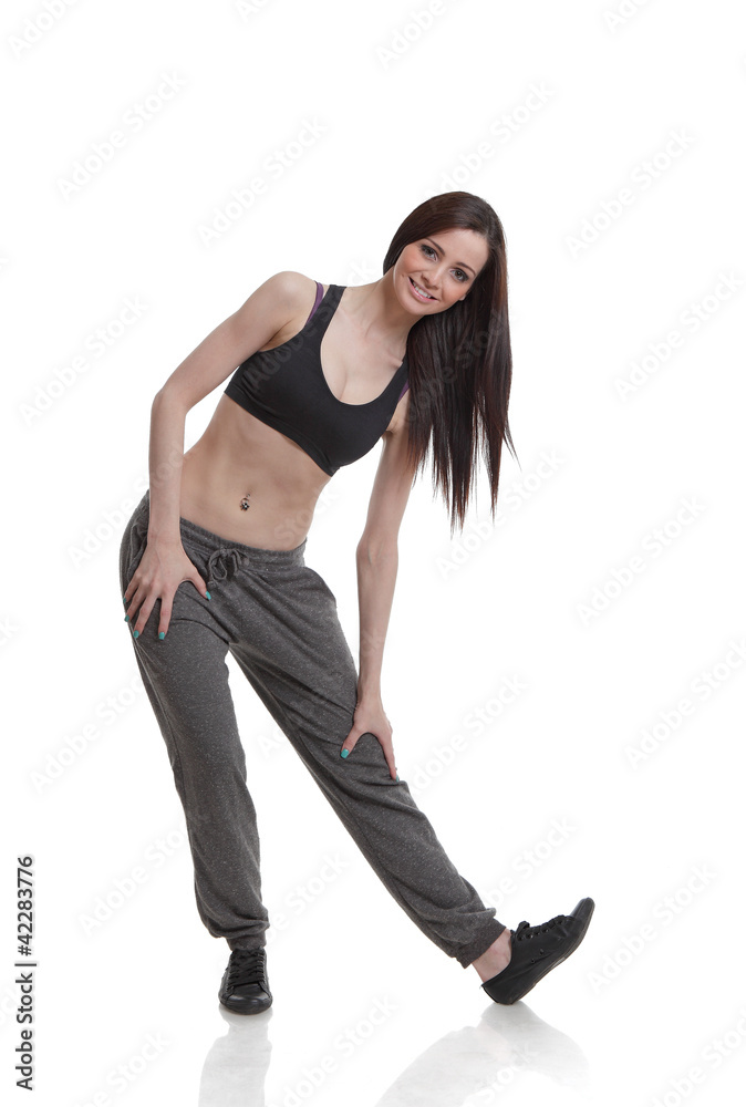 Young athlete streching Young athlete streching