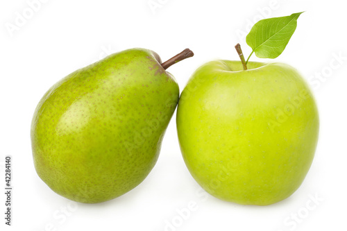 green apple and pear