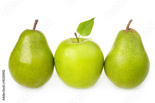green apple and pear