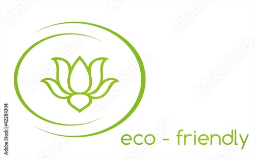 Fototapeta Naklejka Na Ścianę i Meble -  water lily , green Eco friendly business logo design
