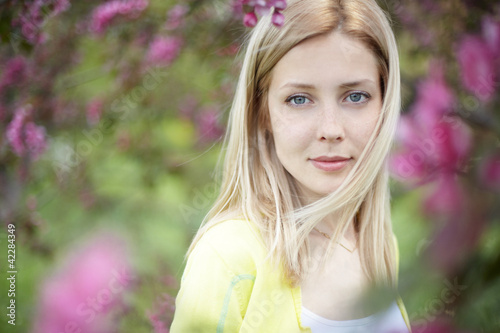 beautiful woman spring