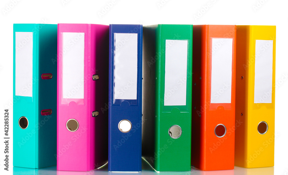 Office folders isolated on white Office folders isolated on white